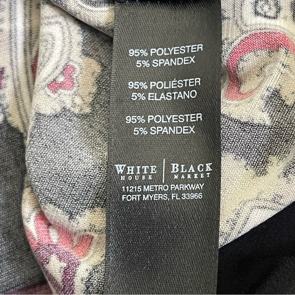 NWT White House Black Market Paisley Dress, Size XXS - Picture 10 of 10